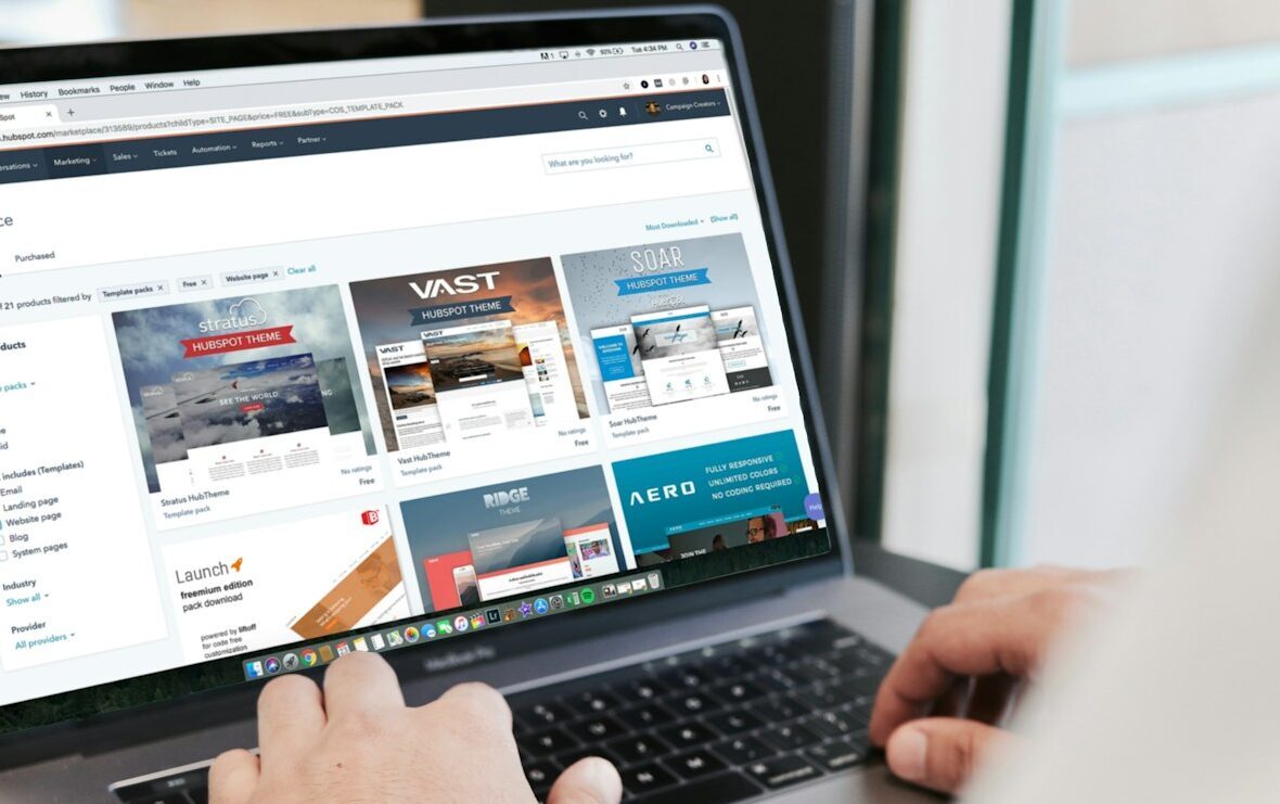 person using MacBook Pro
